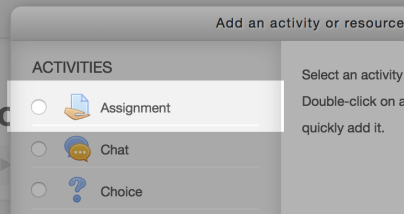 how to create assignment on moodle